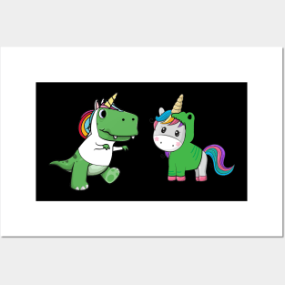 Uni-rex Unicorn T-rex Funny Posters and Art